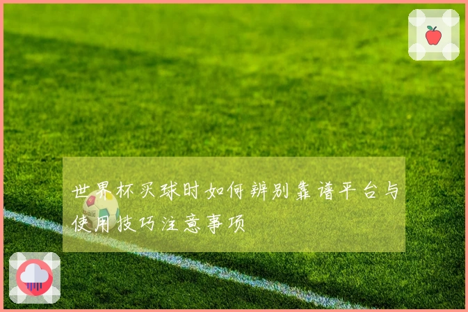 世界杯买球时如何辨别靠谱平台与使用技巧注意事项